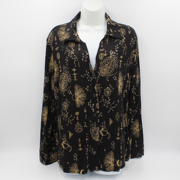 Soma Other - Soma cool nights ls notch collar, mysticism black button down top